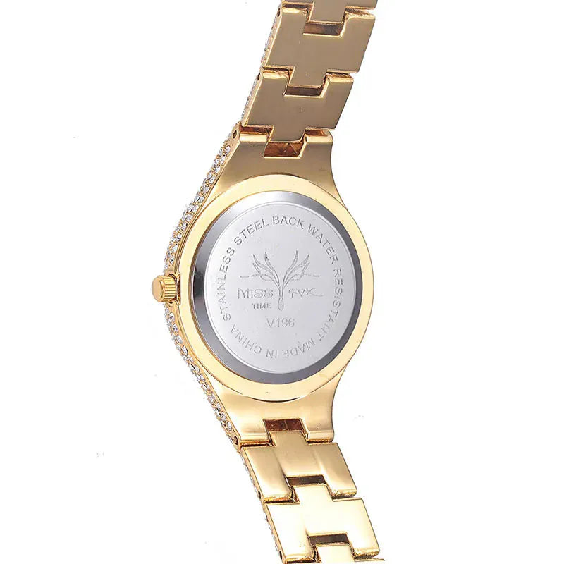Luxury Women’s Watch | Baguette Diamond Waterproof Clock