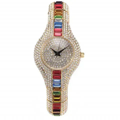 Luxury Women’s Watch | Baguette Diamond Waterproof Clock