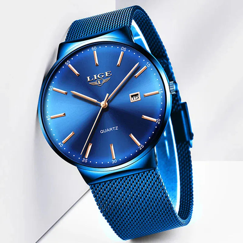 Luxury Women’s Watch | Ultra-Thin Steel Mesh Quartz Waterproof