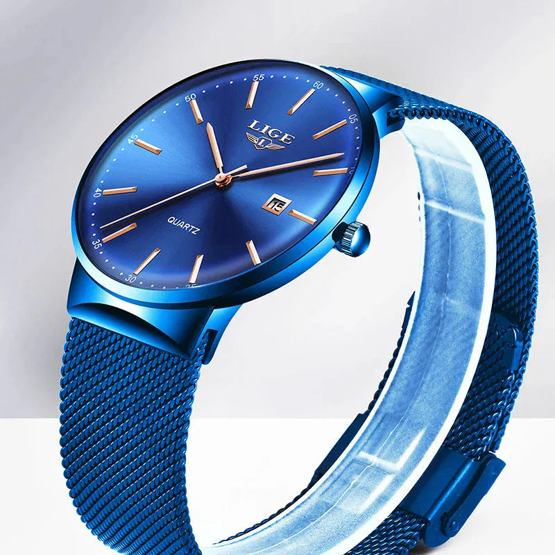 Luxury Women’s Watch | Ultra-Thin Steel Mesh Quartz Waterproof