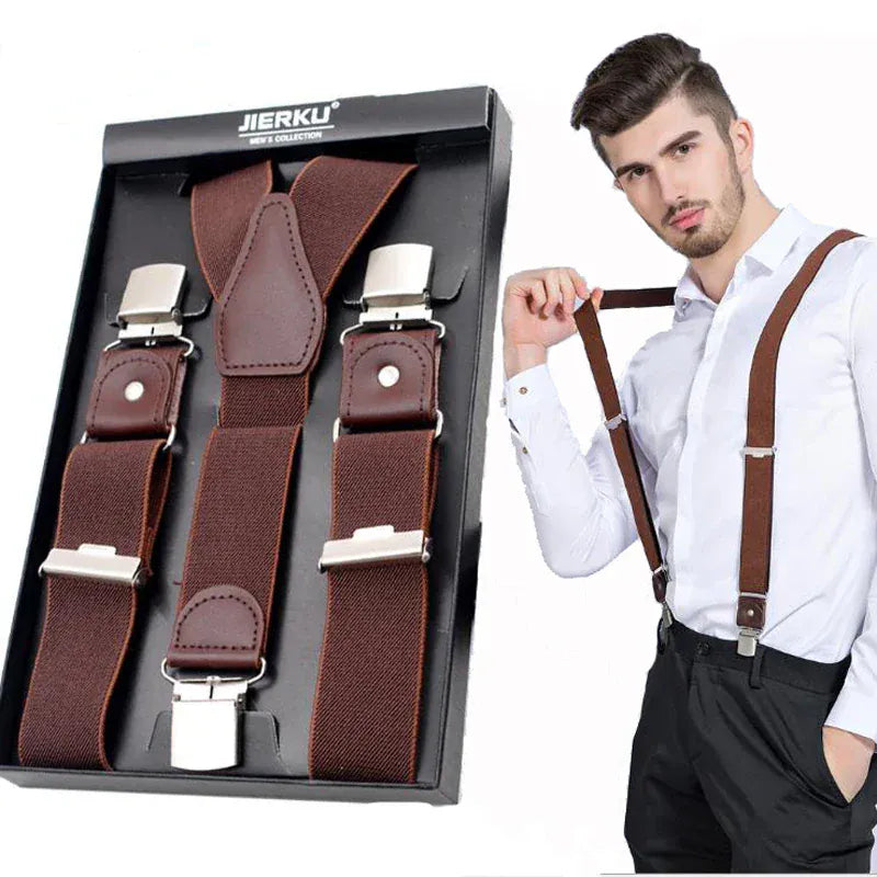 Maison Novaire Leather Suspenders