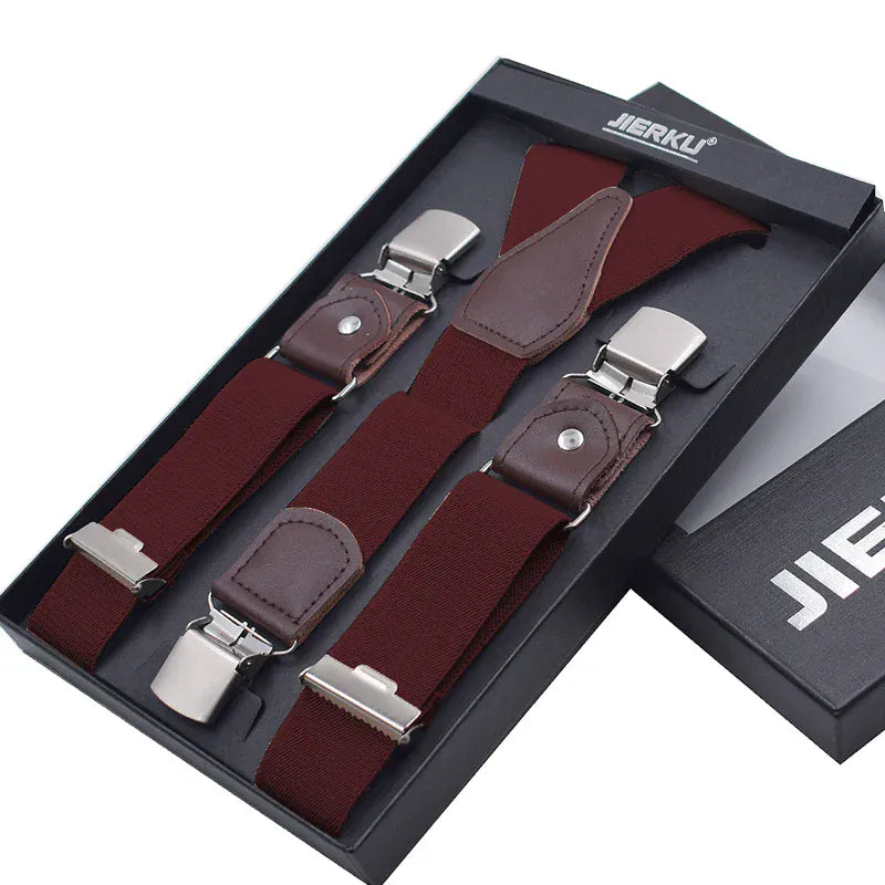 Maison Novaire Leather Suspenders