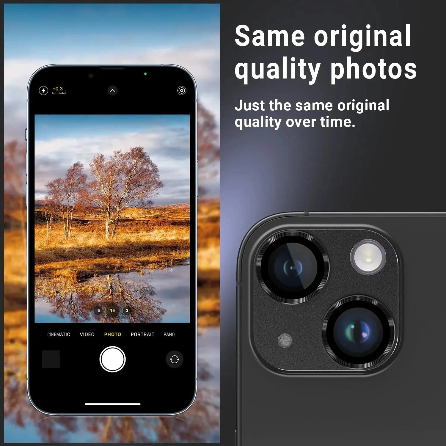 Metal Tempered Glass Camera Lens Protector Film Cover For iPhone.