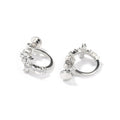 Hip Hop Zircon Black Spiral Clasp Cross Earrings