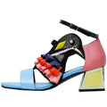 Party Rhinestone Chunky Heel Novelty Shoes.