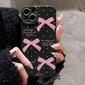 Pink Girl Bow Slogan Phone Case