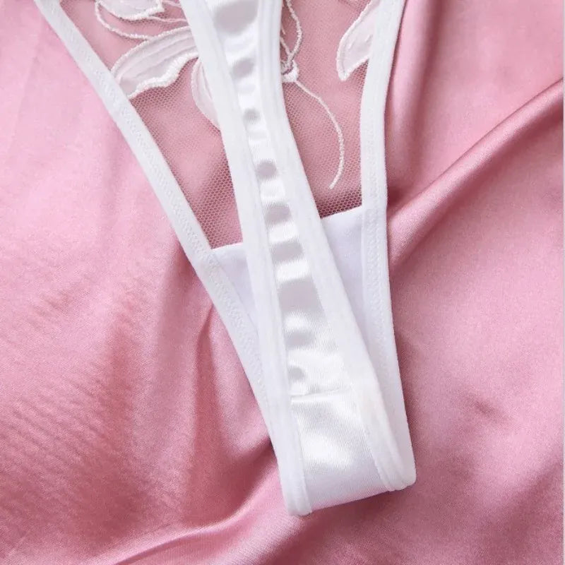 Product Page: Toucheart Embroidery Lace Push-Up Bra Set | Sexy Transparent Thin Lingerie for Women with Erotic Briefs Kit