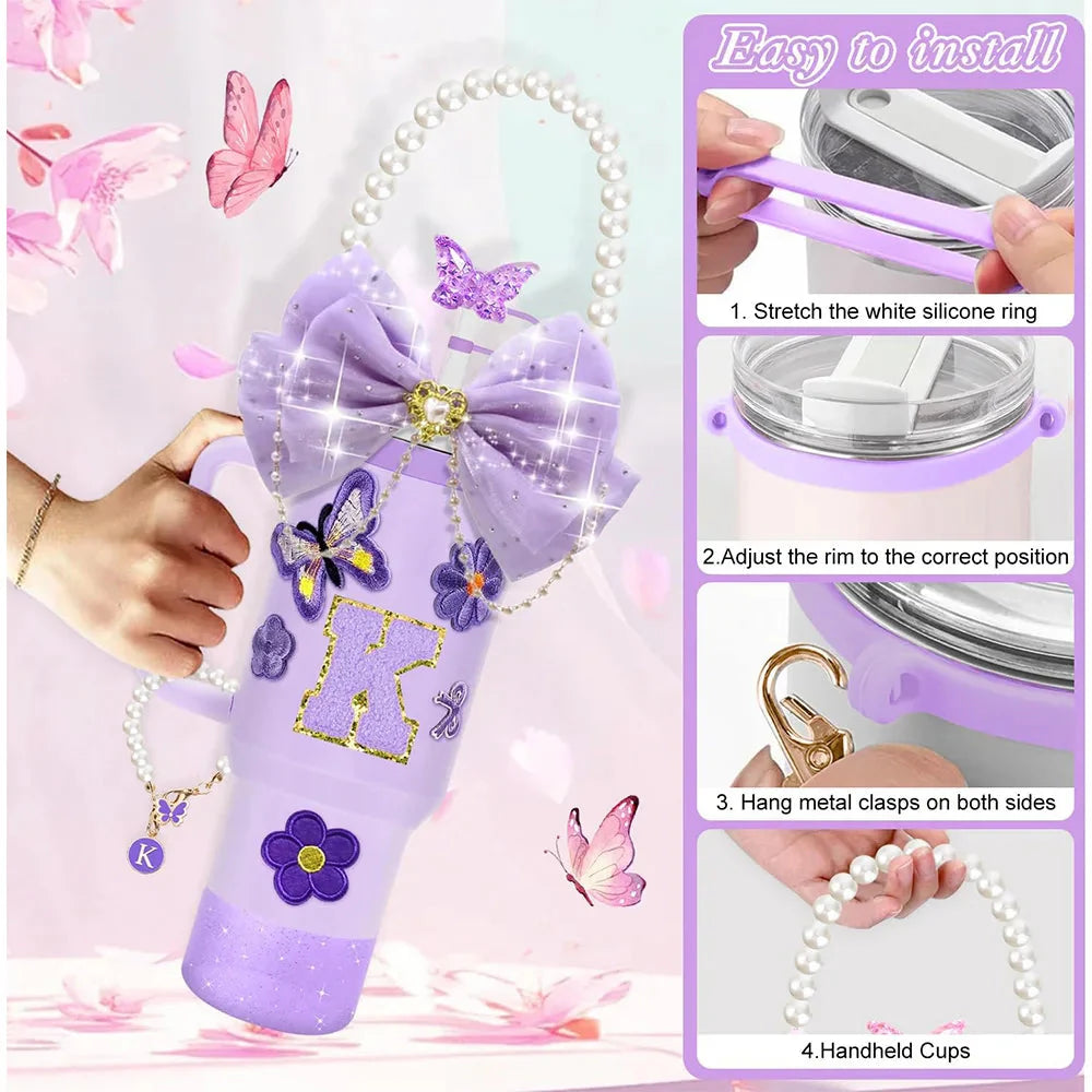 Purple 12pcs Cup Accessories Set for Stanley 40oz.