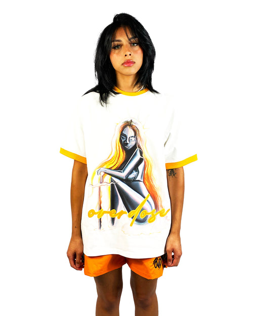 "RINGER TEE - ORANGE"