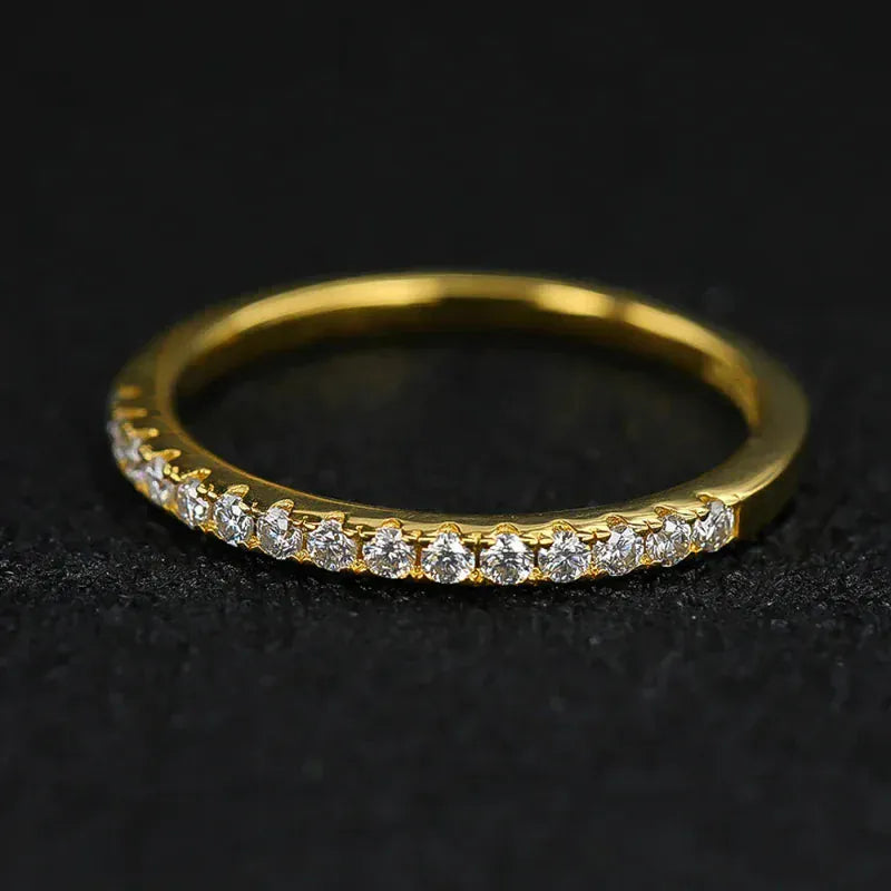 Real Moissanite Diamond Stackable Rings for Women.