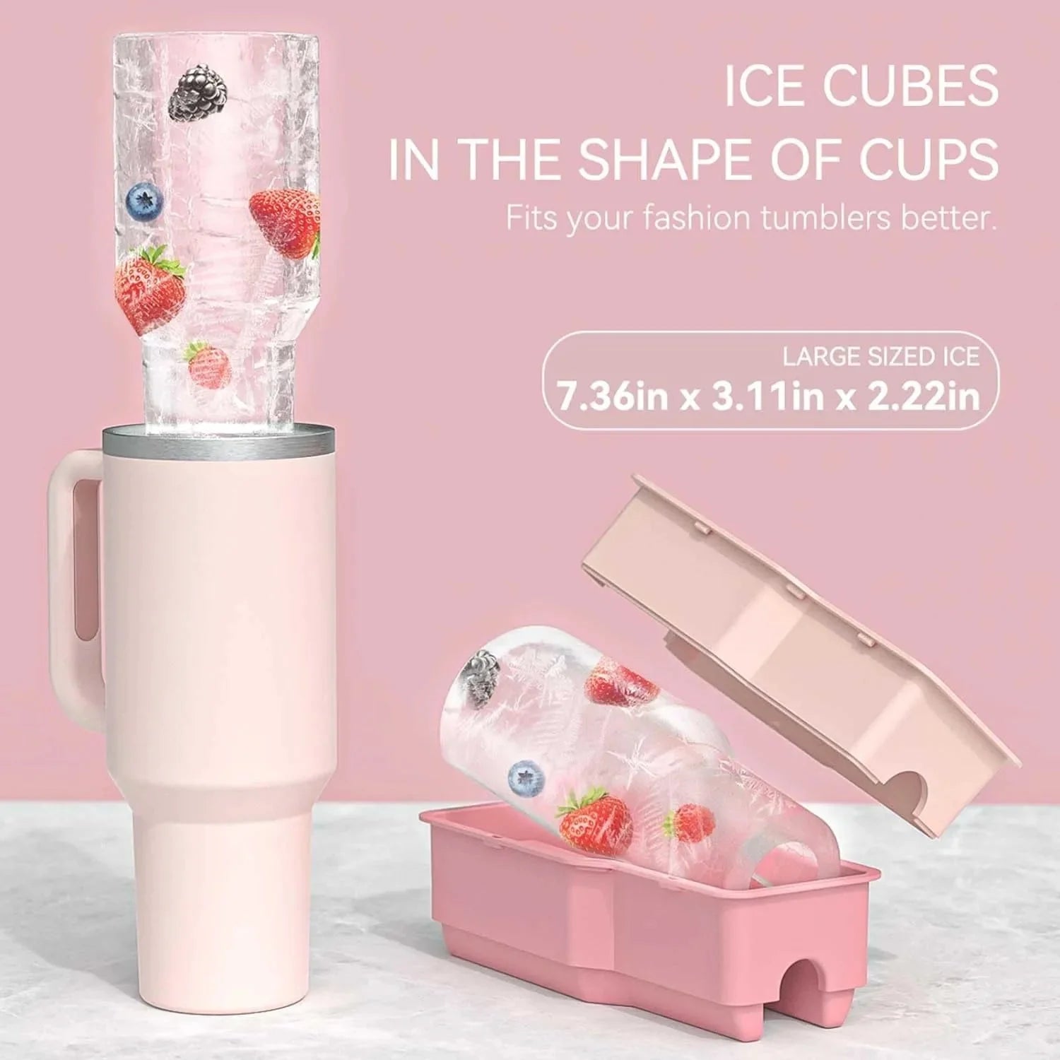 Reusable 40oz Stanley Ice Mold with Lid.