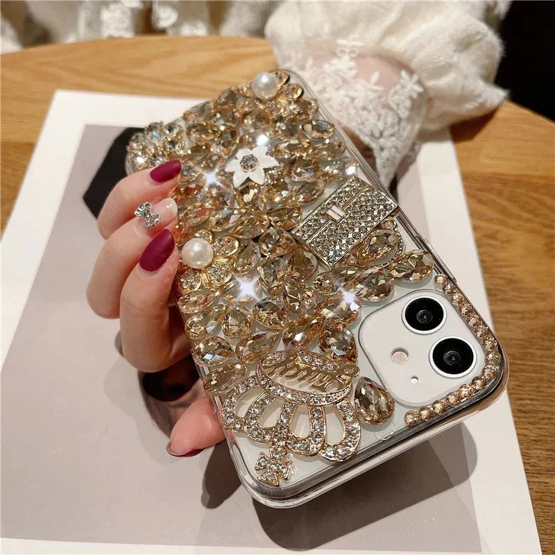 Rhinestone Case For iphone 15Pro 14Plus 13 Mini 12 11Pro.