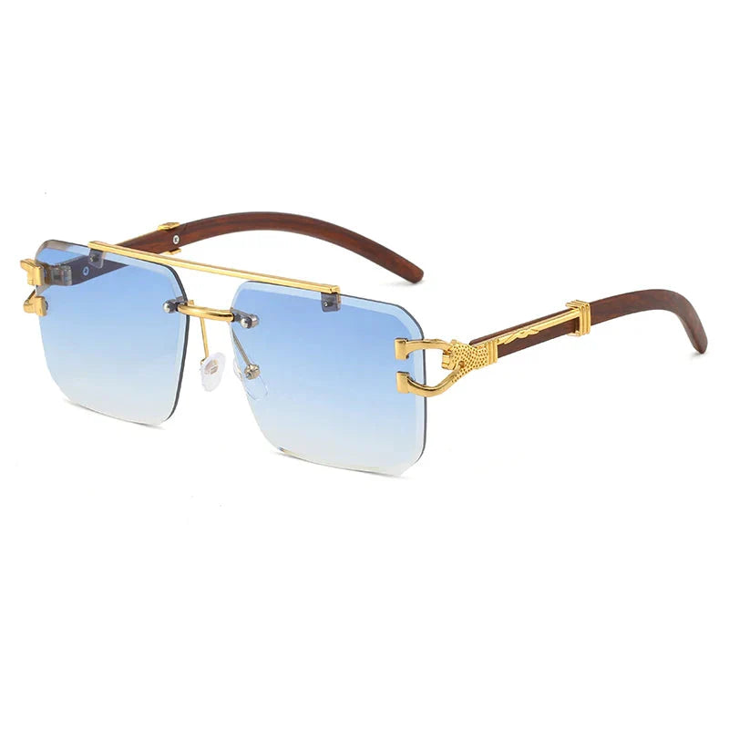 Rimless Cut Edge Sunglasses