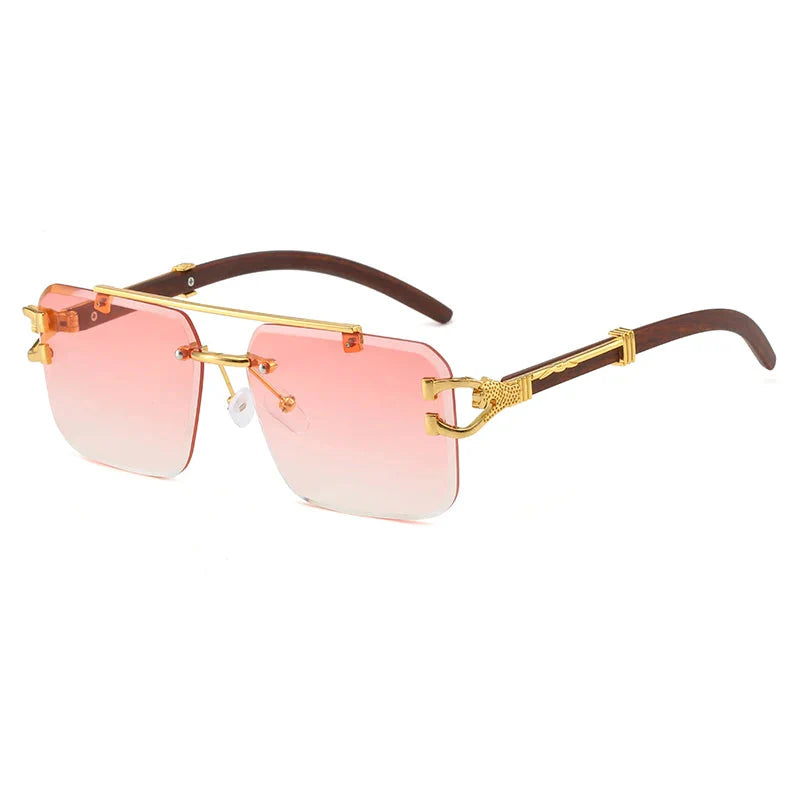 Rimless Cut Edge Sunglasses