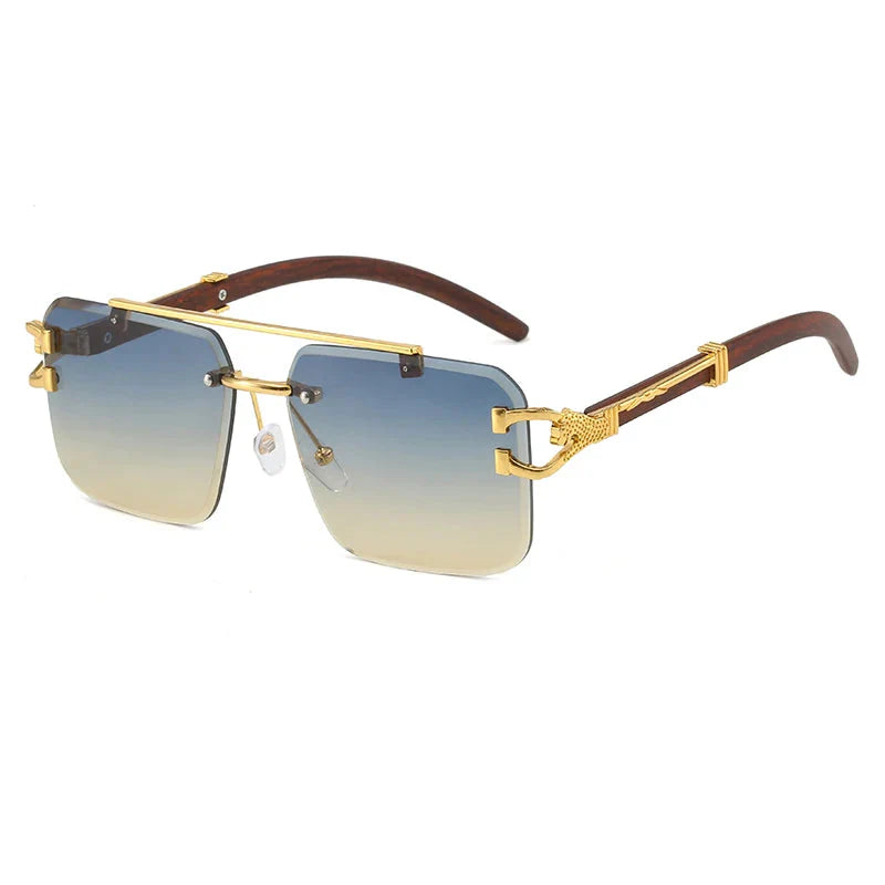 Rimless Cut Edge Sunglasses