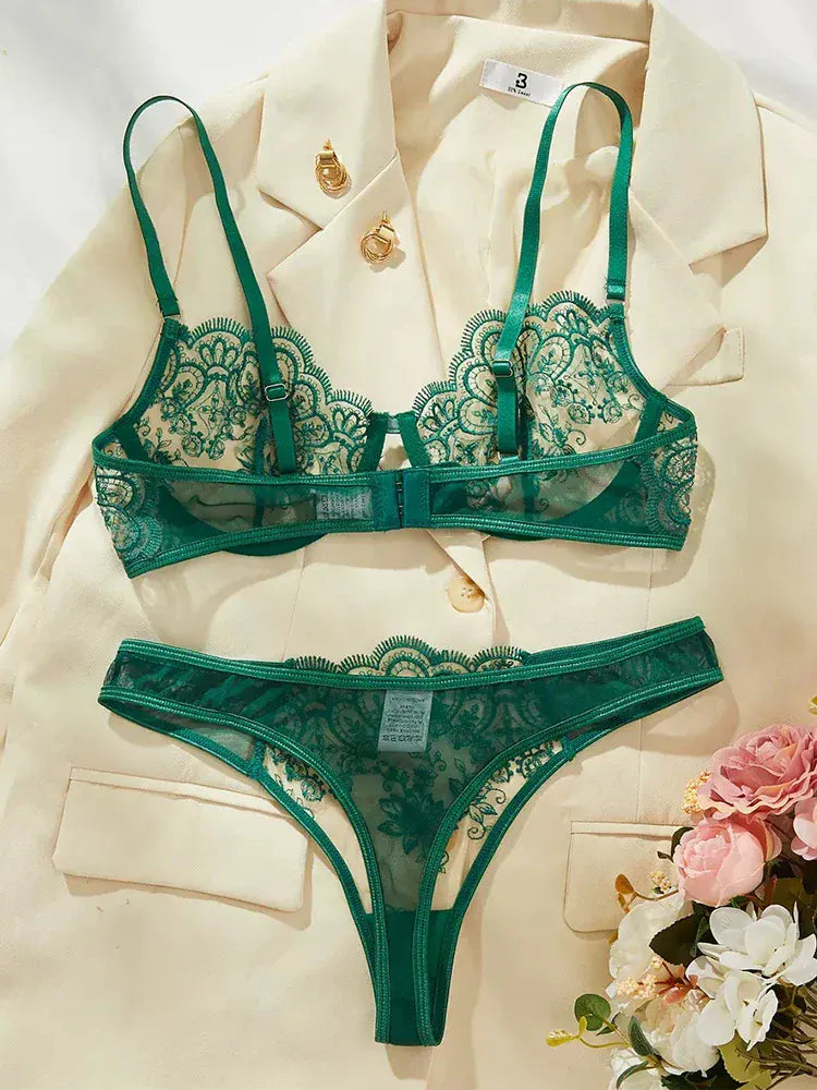 Sexy Lace Push-Up Bra Set