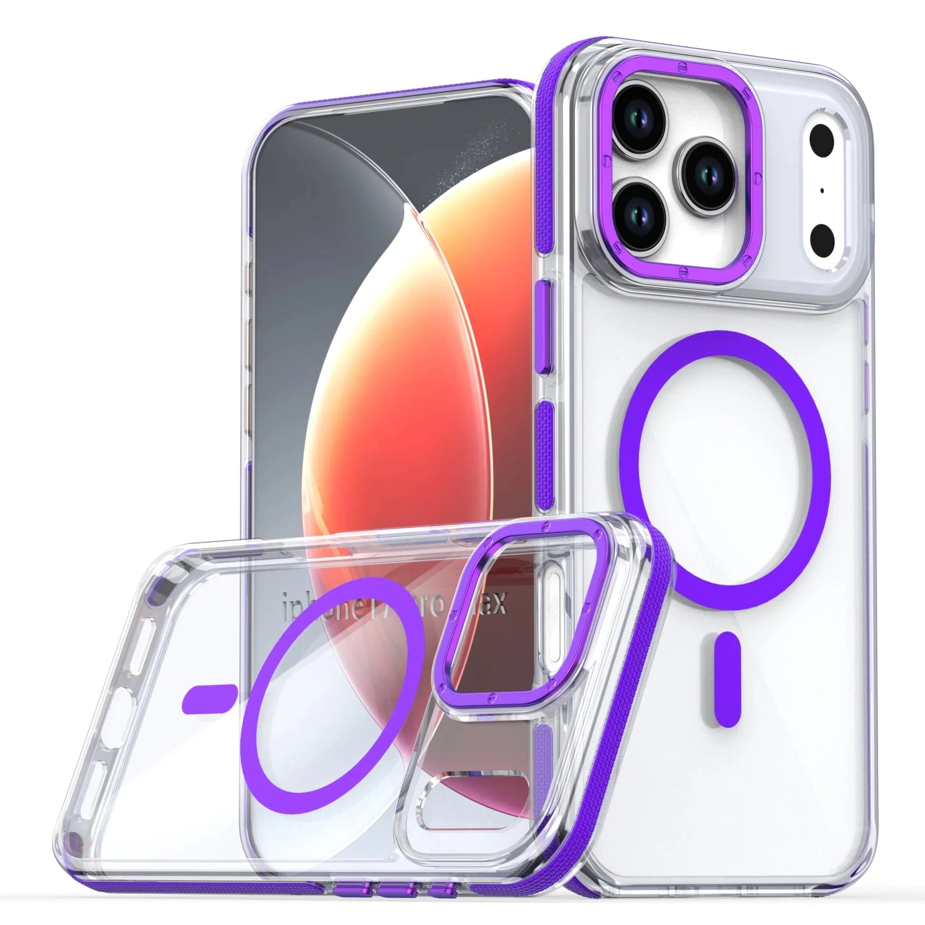 Shockproof wireless  Magsafe Clear Case For iPhone 17.