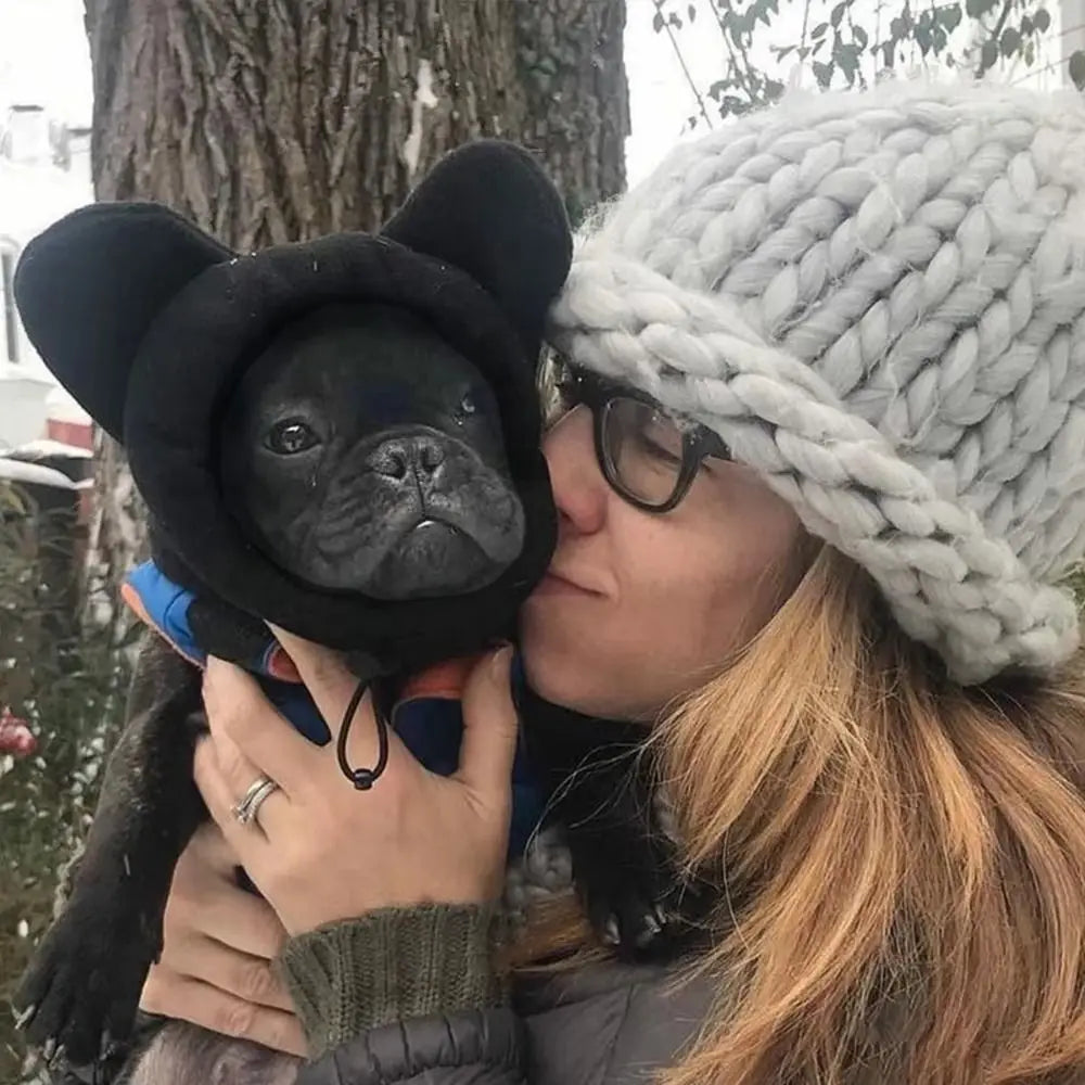 Soft Dog Fleece Bat Hat – Warm Winter Pet Headwear