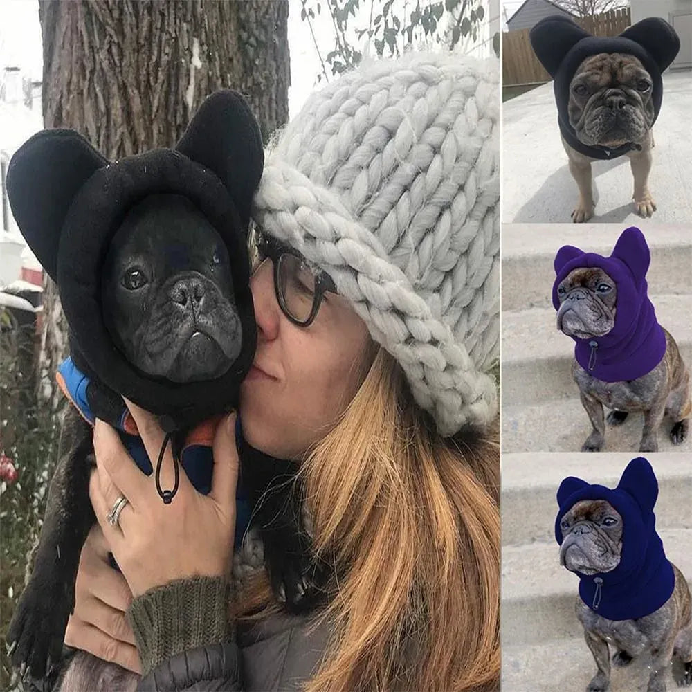 Soft Dog Fleece Bat Hat – Warm Winter Pet Headwear