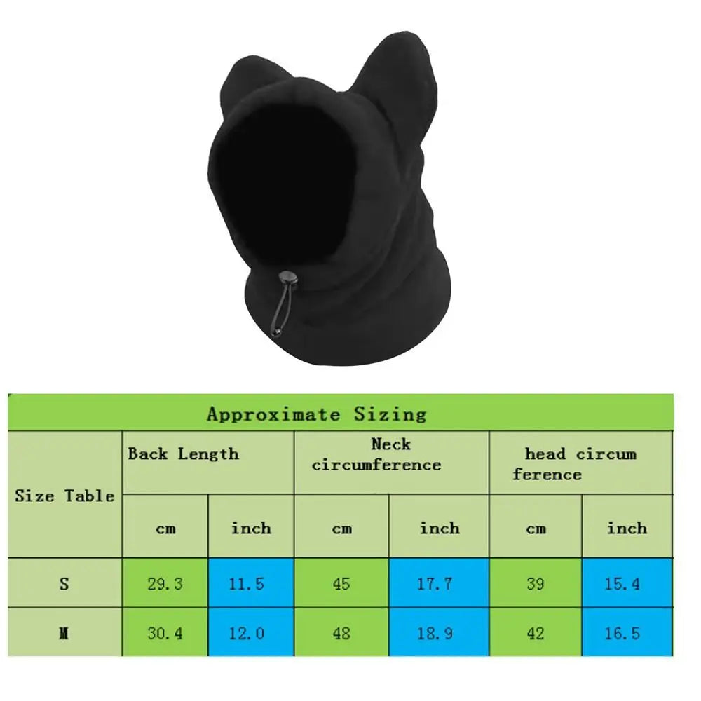 Soft Dog Fleece Bat Hat – Warm Winter Pet Headwear