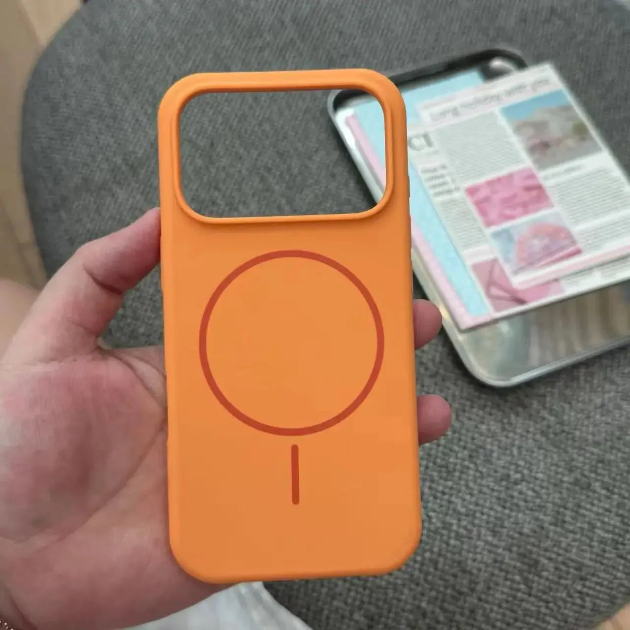 Solid Color Liquid Silicone Magsafe Wireless Charge Cover.