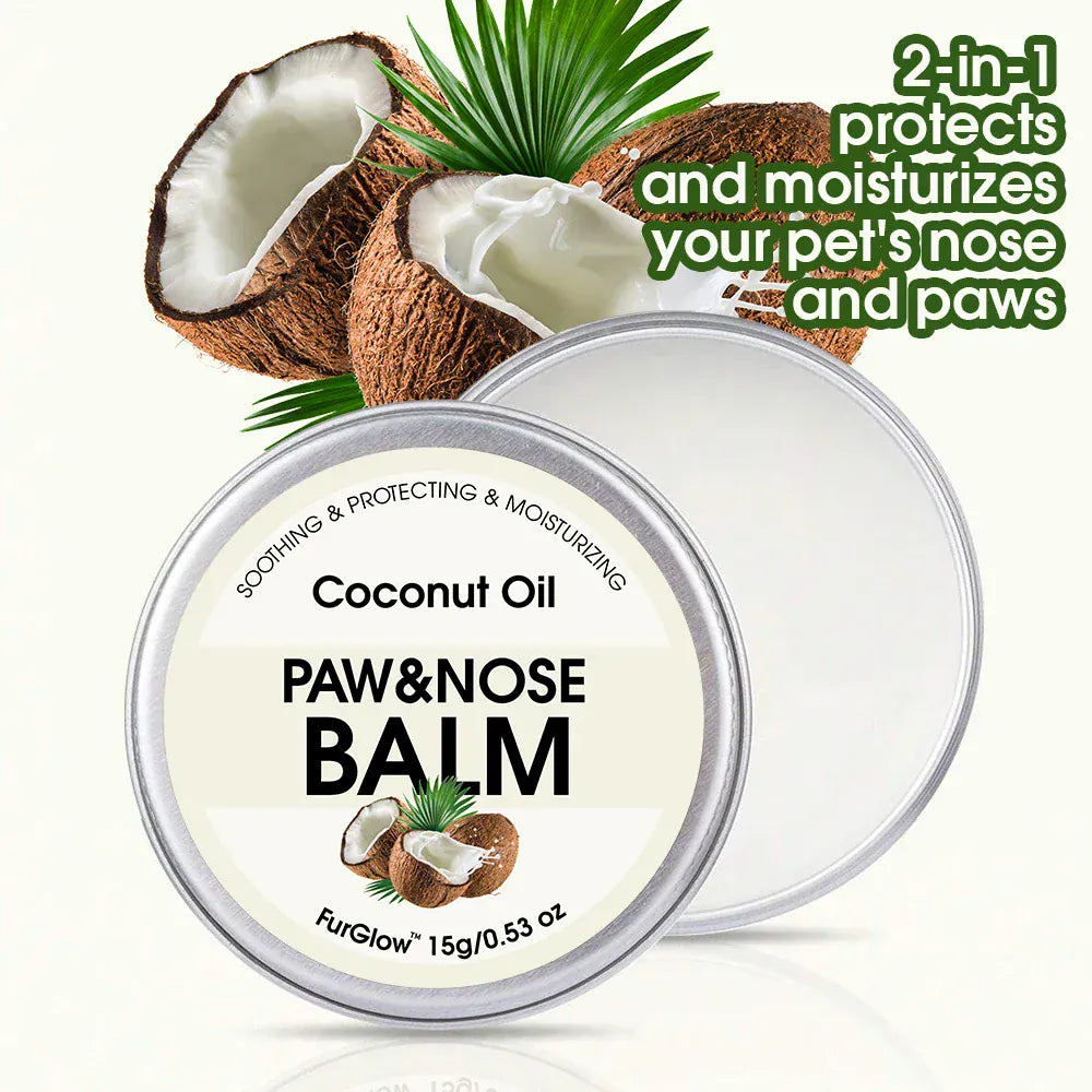 Two-in-One Pet Paw & Nose Care Balm – Coconut Oil Nourishment