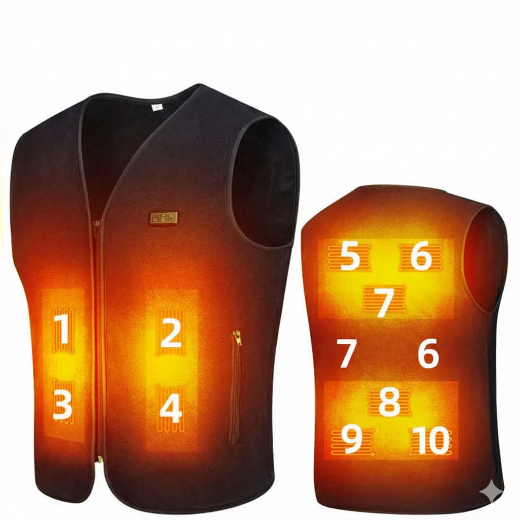 USB Heated Fleece Winter Vest—Unisex