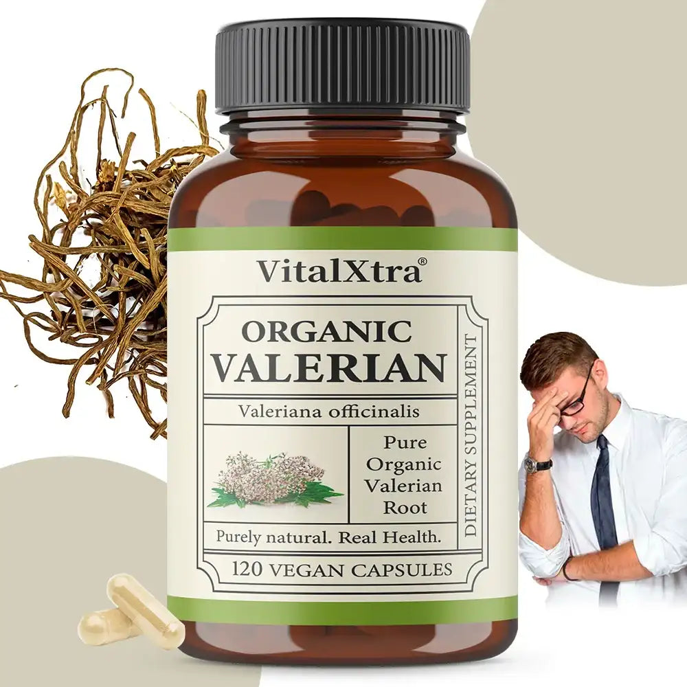Valerian Root Capsules | Stress Relief Sleep Support | Vegan Non-GMO