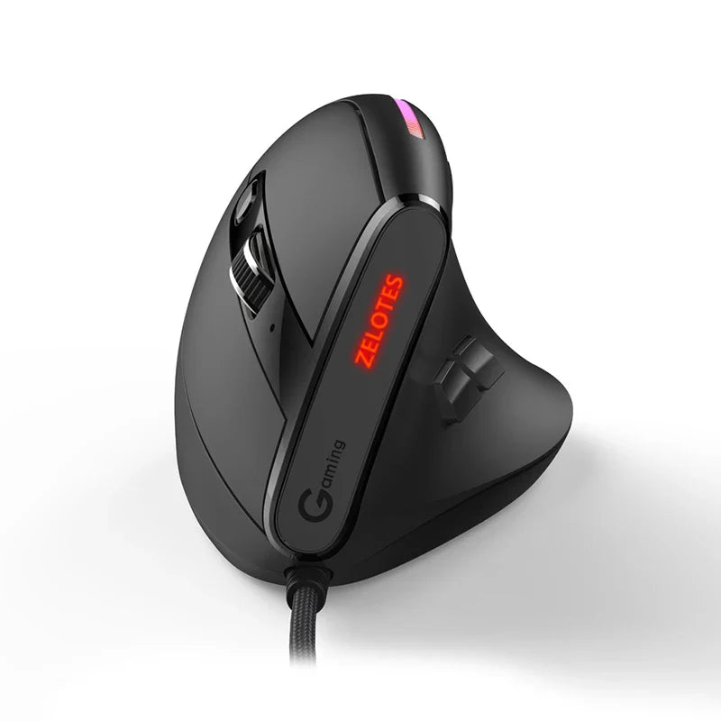 Vertical Gaming Mouse – 12,800 DPI RGB Precision