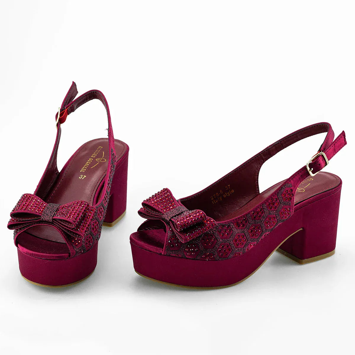 Wine Wedding High Heels Party Shoes
