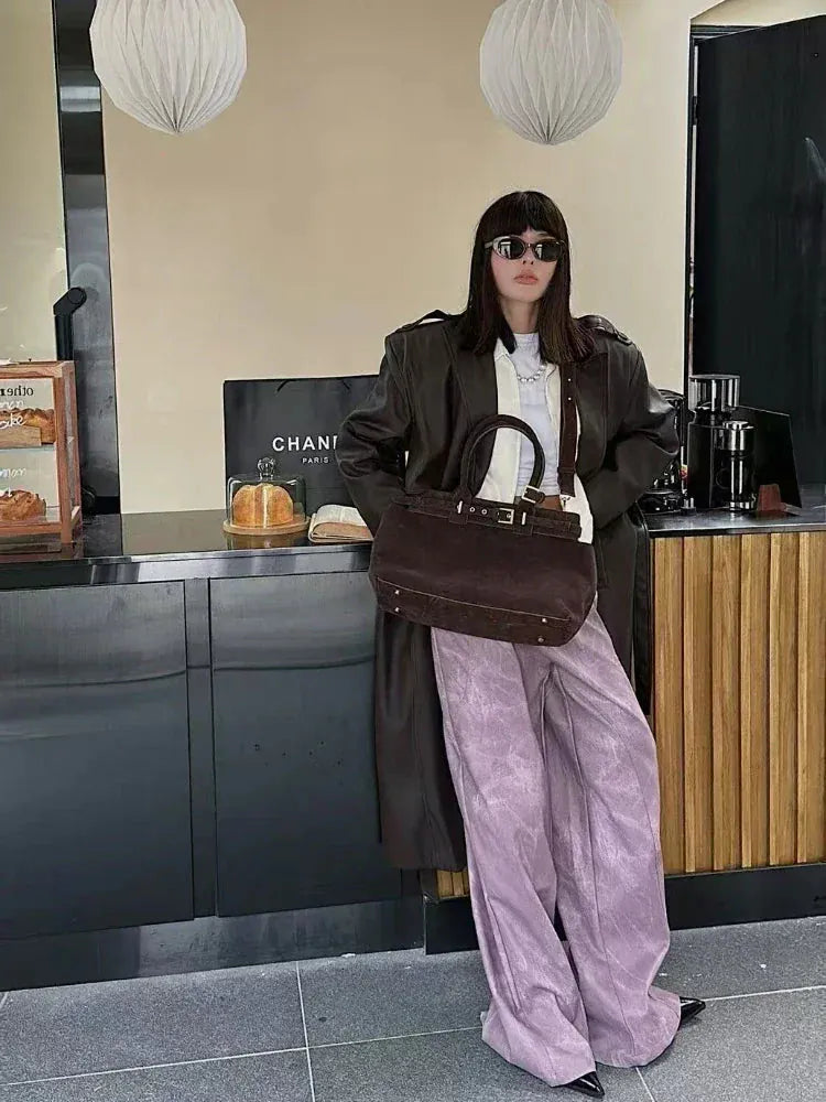 Winter Suede Leather Tote Russian-Style Women’s Shoulder Bag