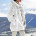 Winter Warm Women Jacket – Oversize Plush Fleece Hooded Coat
