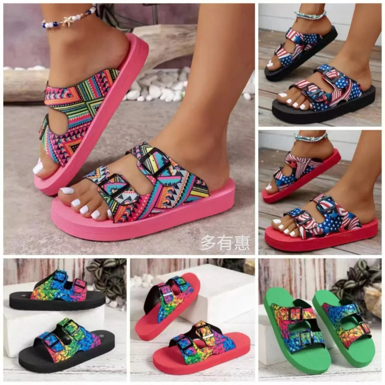 Women's Memory Foam Anti-Skid House Slides Sandals