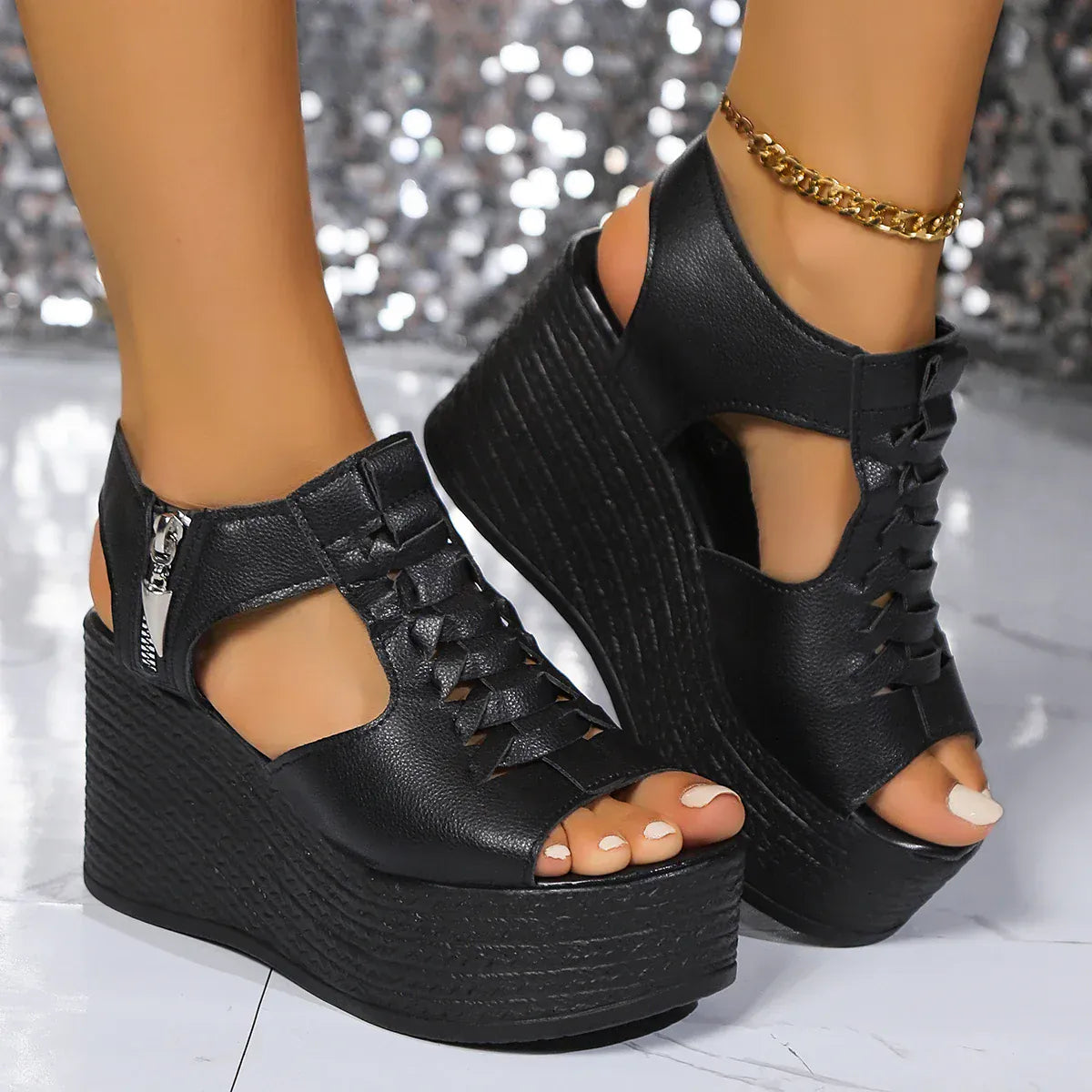 Women’s Summer Wedges Sandals – Sexy Peep Toe Platform Heels