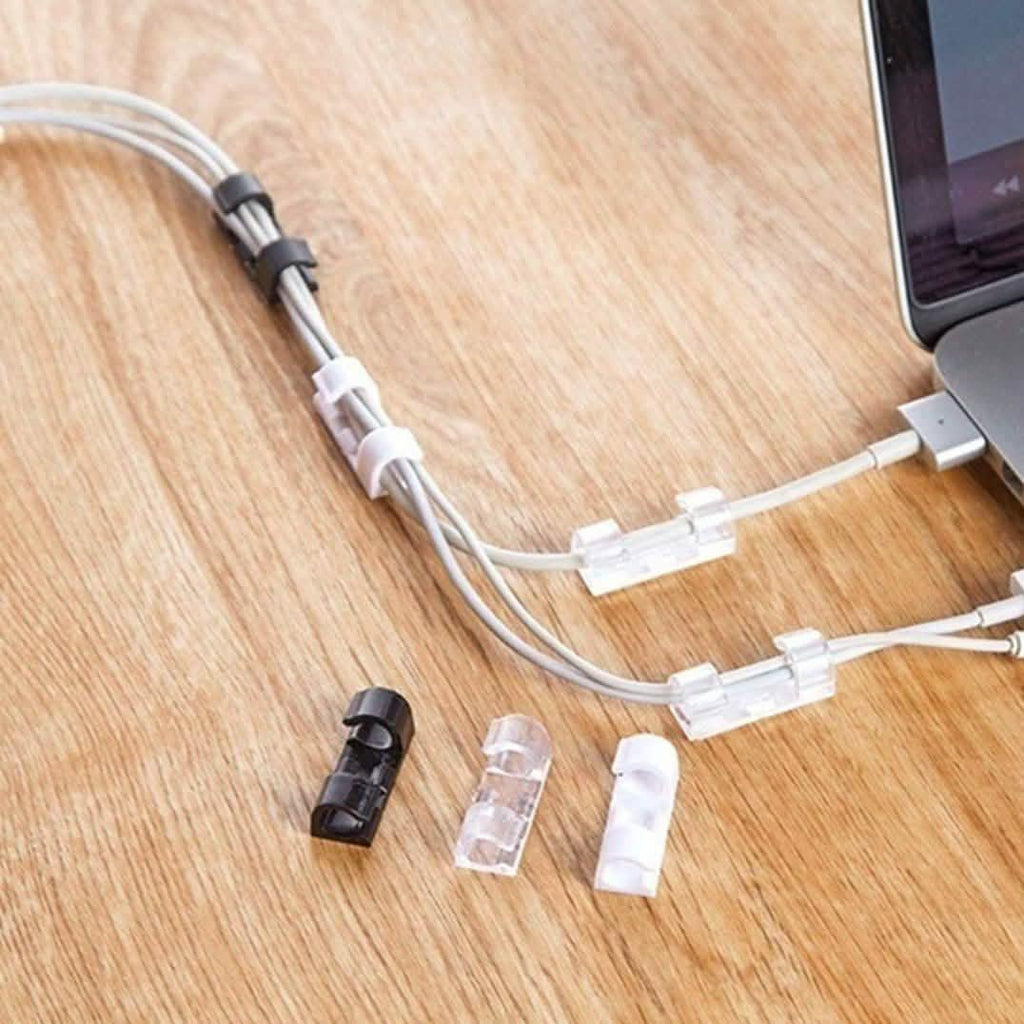 Self-Adhesive Wire Organizer Line Cable Plastic Clips